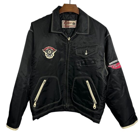 Other - Roadmaster Civvy Motorcycle Co. Rare Black Biker Jacket Quilted‎ Lining Size 2